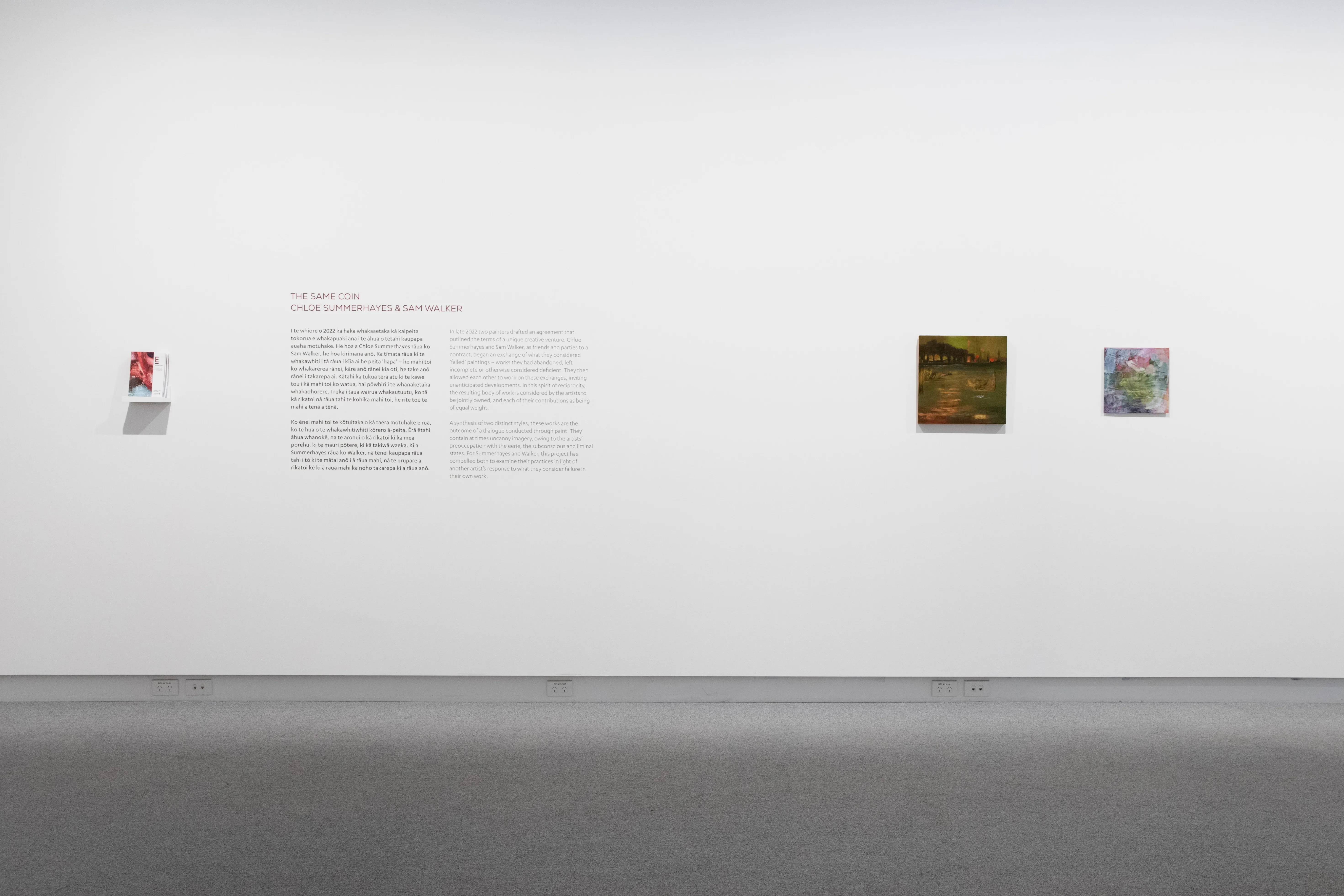 1b. 'The Same Coin, a collaboration with Chloe Summerhayes, installation view at Ashburton Art Gallery, 2025'.jpg